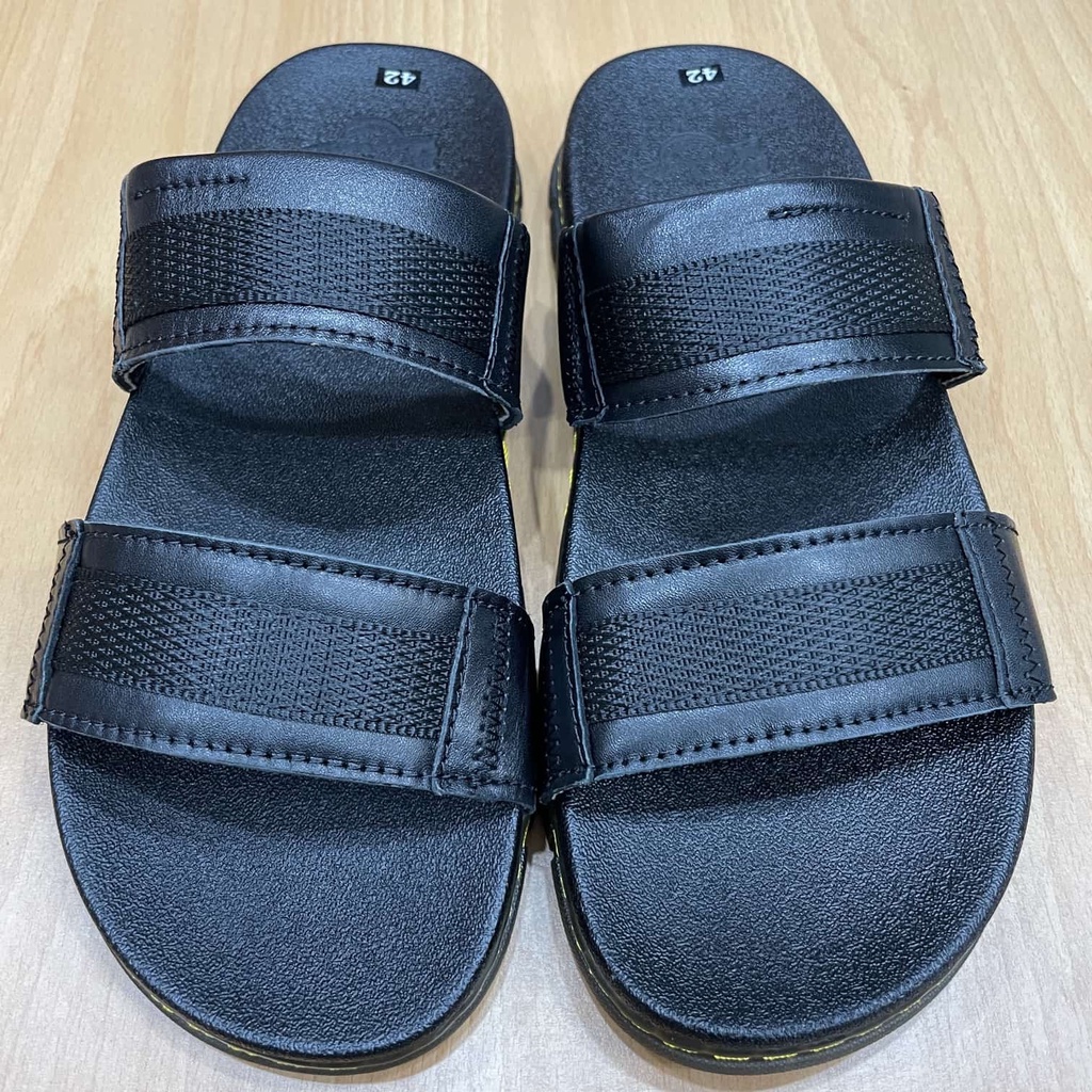 Dép quai ngang kẹp dù nam da bò 100% siêu bền