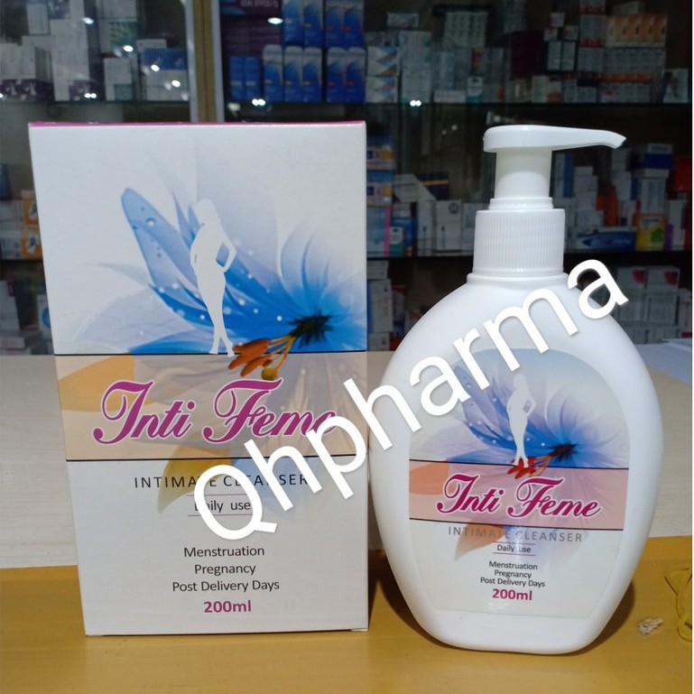 Dung dịch vệ sinh phụ nữ INTI FEME 200ml chiết xuất vỏ sồi đem lại cảm giác sạch sẽ,tươi mát.