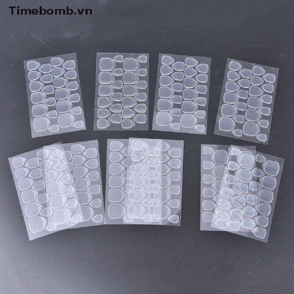 (Hàng Mới Về) Bộ 10 Miếng Dán Hai Mặt Trong Suốt Trang Trí Móng Tay
