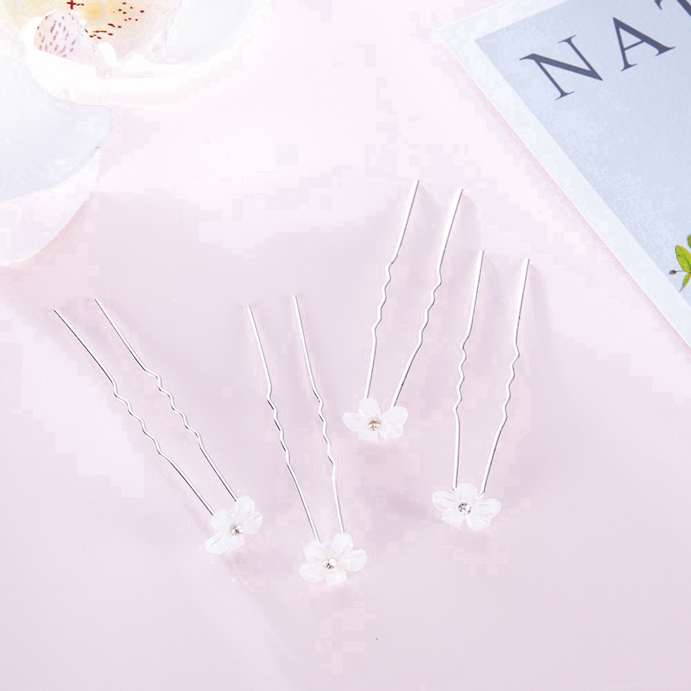 Bộ 5 cái kim trâm cài tóc hình hoa cho cô dâu