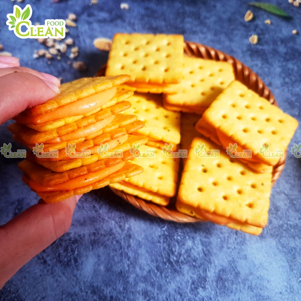 Bánh Quy Hành Kẹp Phô Mai CleanFood 500g
