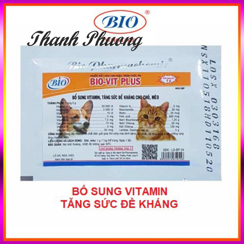 (  ) Bio-Vit plus 5g - Vitamin cao cấp dành cho chó mèo ( PETLN )