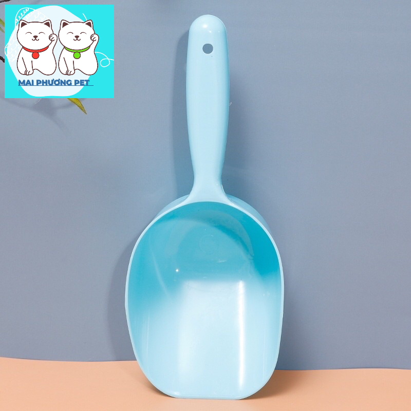 Xẻng xúc thức ăn cho chó mèo đủ màu 23x9cm