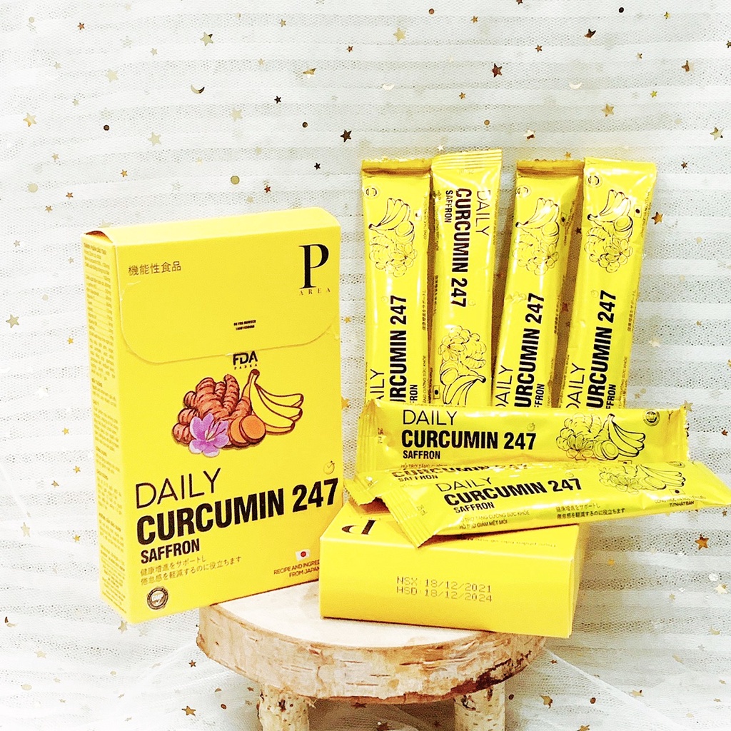 Thạch Nghệ Saffron Vị Chuối 247 Daily Curcumin Tăng Đề Kháng, Bổ Sung Dưỡng Chất