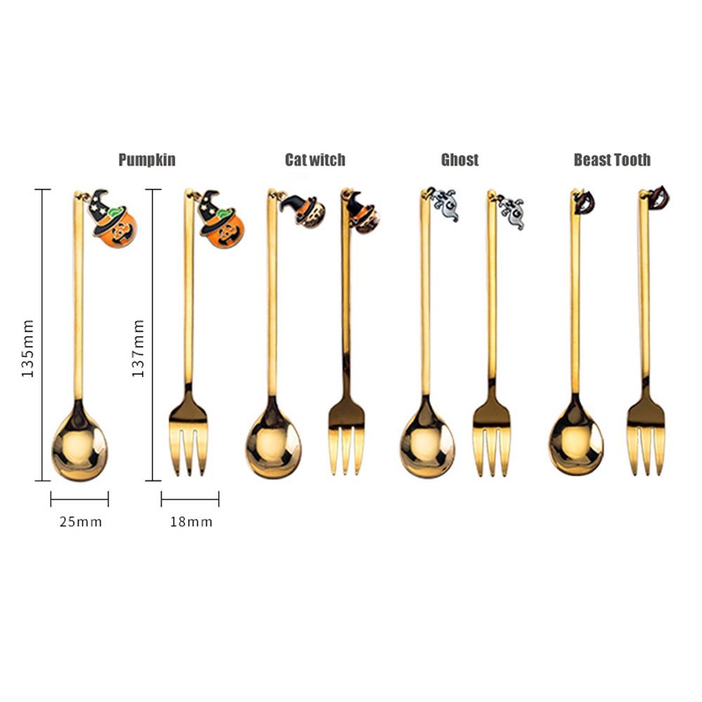 1 muỗng nĩa tay cầm dài bằng thép không gỉ