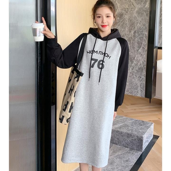 Váy Suông Dáng Dài ANOKO, Đầm Thun Suông Cotton Dài Tay Áo Có Mũ Dưới 65kg A066 | BigBuy360 - bigbuy360.vn