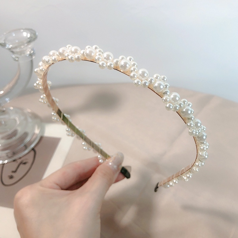 Cài tóc đính ngọc trai nhân tạo phong cách retro