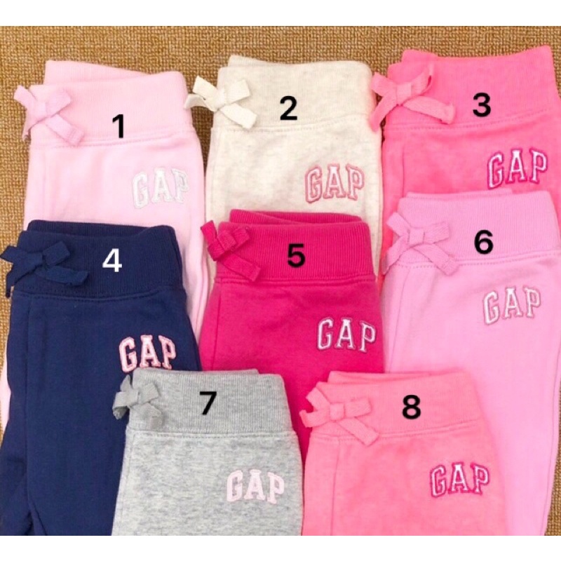 Quần nỉ jogger bé gái Baby Gap chất liệu nỉ bông siêu mịn dày dặn mặc thu đông