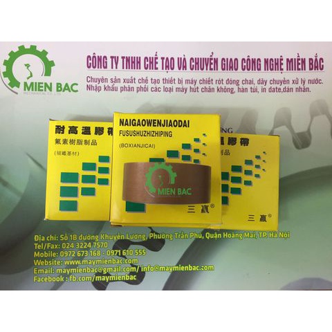 Băng dính nhiệt dạng cuộn dùng cho máy dán túi-băng keo máy hút chân không,băng keo chịu nhiệt