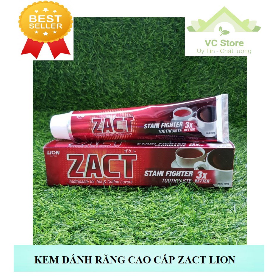 Kem Đánh Răng Tẩy Ố Vàng Răng ZACT Lion Nhật Bản 190gr - Mẫu mớiKem đánh răng