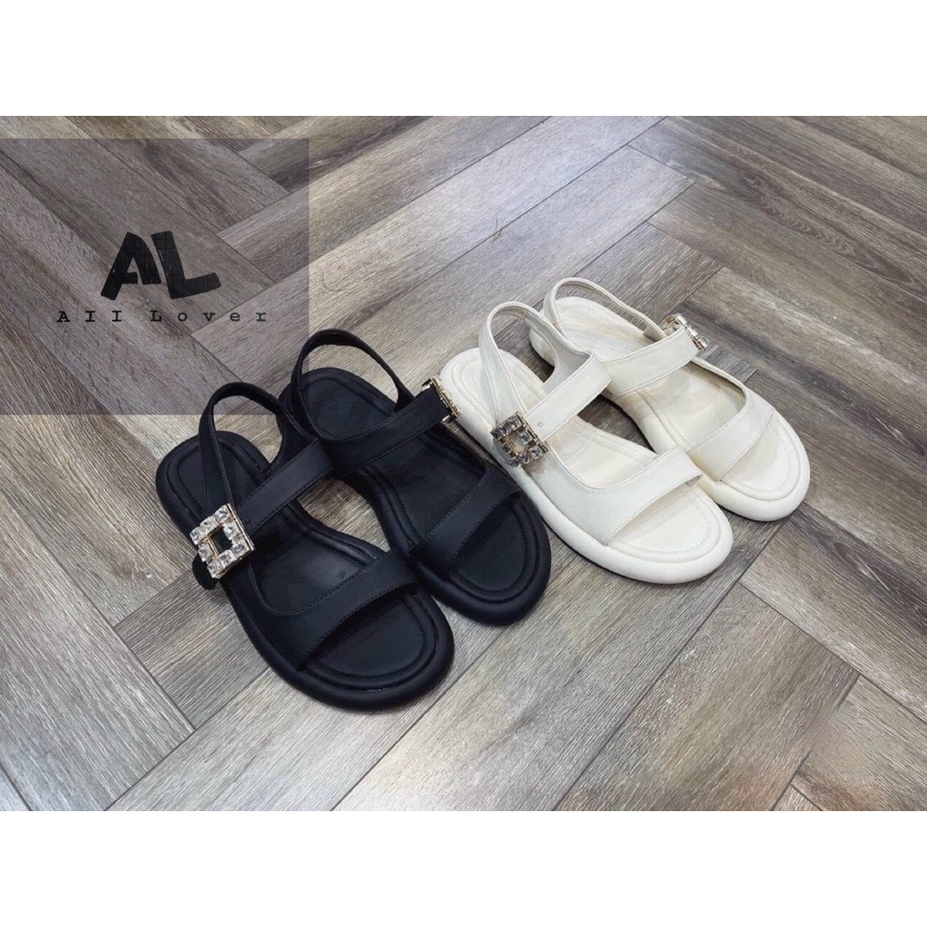 SANDAL NỮ ALI LOVER - GIÀY THỜI TRANG PHONG CÁCH BÁNH MÌ HAI QUAI NGANG ĐẾ BẰNG HIỆN ĐẠI - AS220744