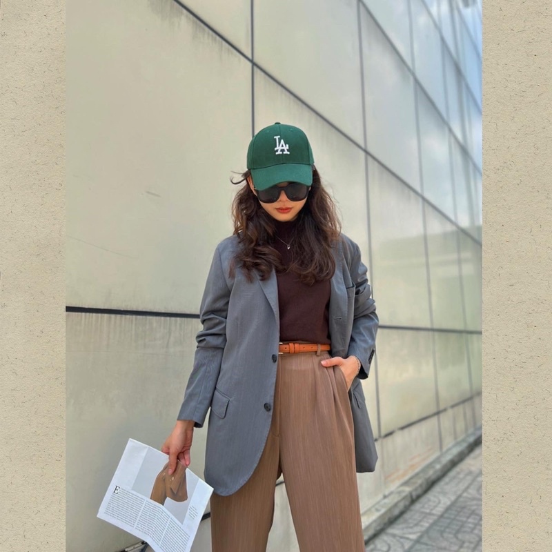 Áo blazer 2hand màu xám tối