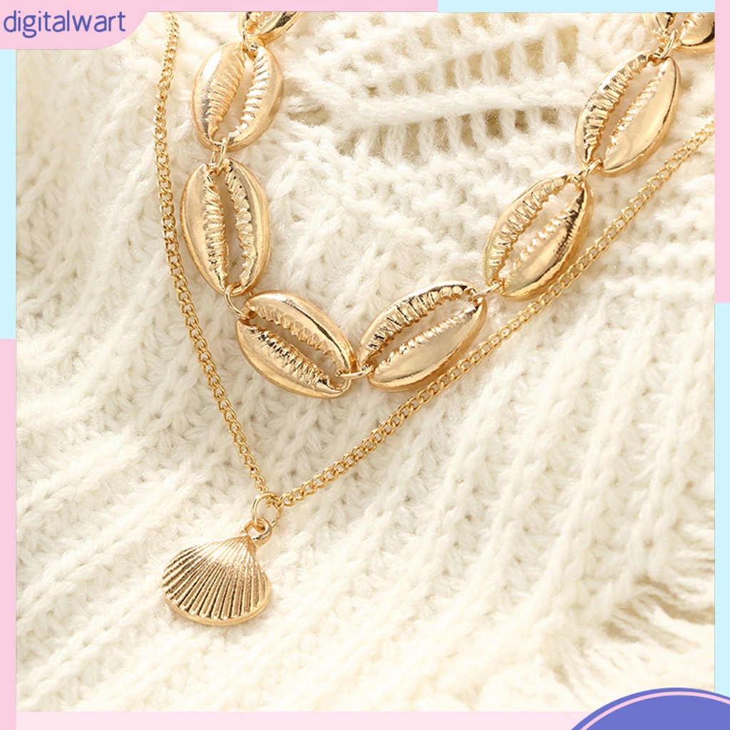 Vòng Cổ Choker Mặt Hình Vỏ Sò Thời Trang Đi Biển Cho Nữ