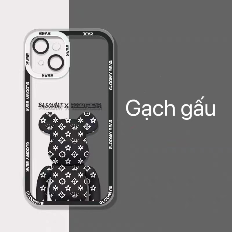 Ốp điện thoại hình gấu LV X cho iphone 13ProMax i13 13pro 11 Pro Max i11 iX Xlus 8plus 7 PLUS XR Xs MAX 12Pro 12ProMax