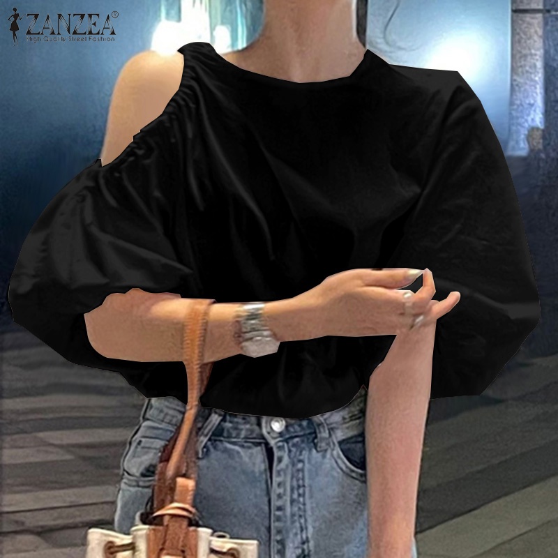 Áo kiểu ZANZEA trễ vai tay dài thời trang nữ tính thanh lịch