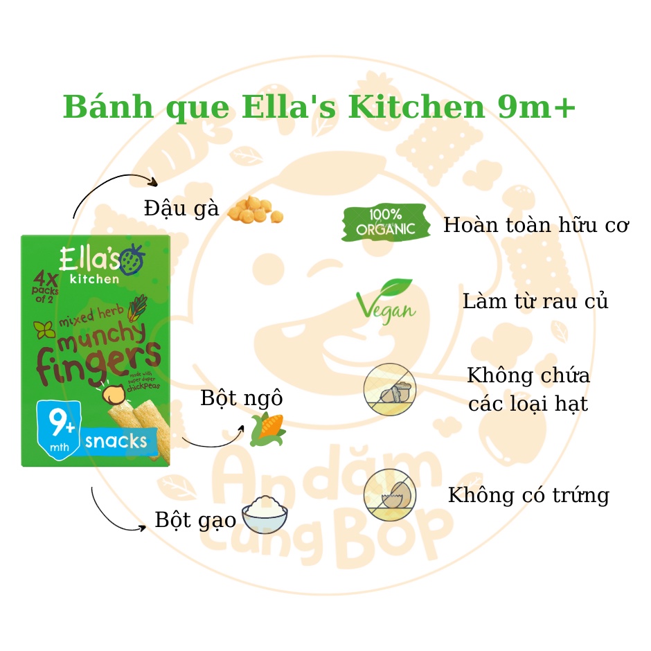 Bánh que ăn dặm Ella s Kitchen cho bé 9m