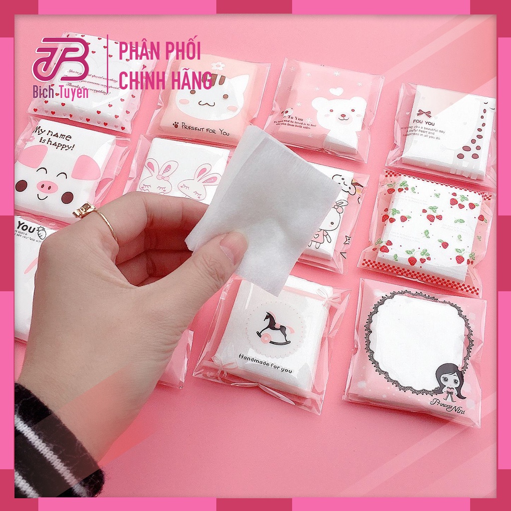 Bông Tẩy Trang Mỏng Nhẹ Lotion Mask 25 miếng - Bông Tẩy Trang Mini Nhỏ Gọn Bỏ Túi - Bông Tẩy Trang du lịch nhỏ xinh
