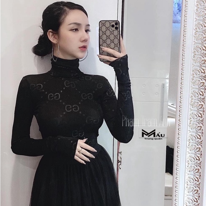 Áo Thun nữ dài tay Ulzzang Cổ Lọ Xinh xắn nhiều màu