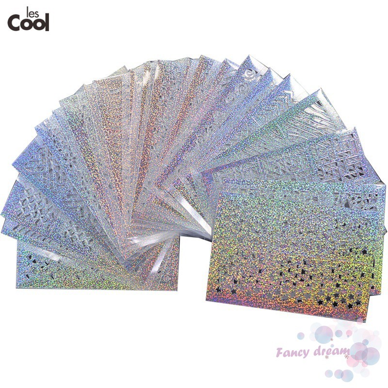 Set 24 miếng tem dán trang trí móng tái sử dụng tiện lợi