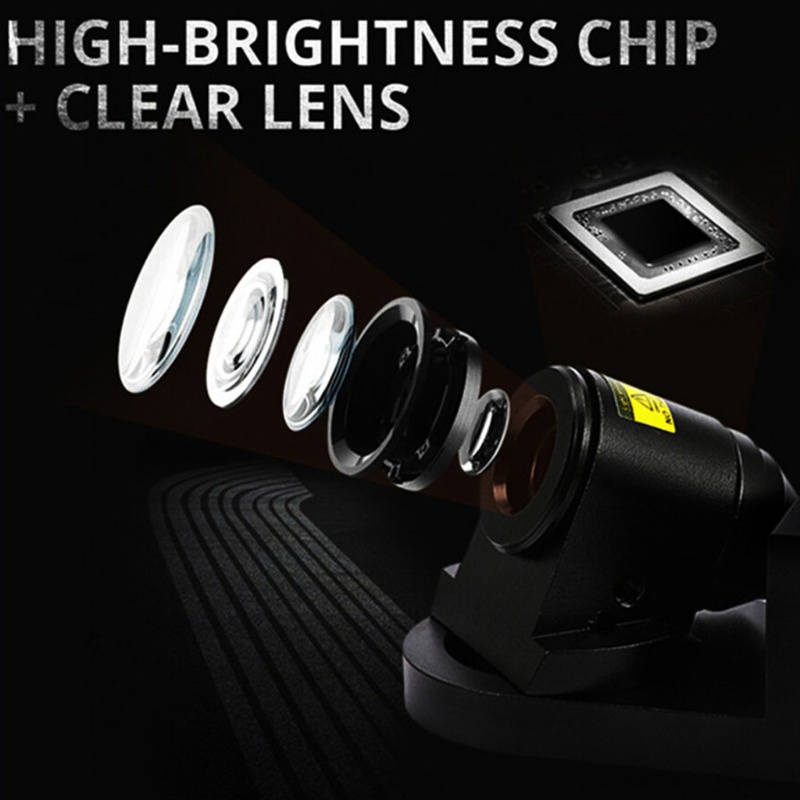 Set 2 Đèn LED Chiếu Sáng Gắn Cửa Xe Ô Tô Hình Thiên Thần