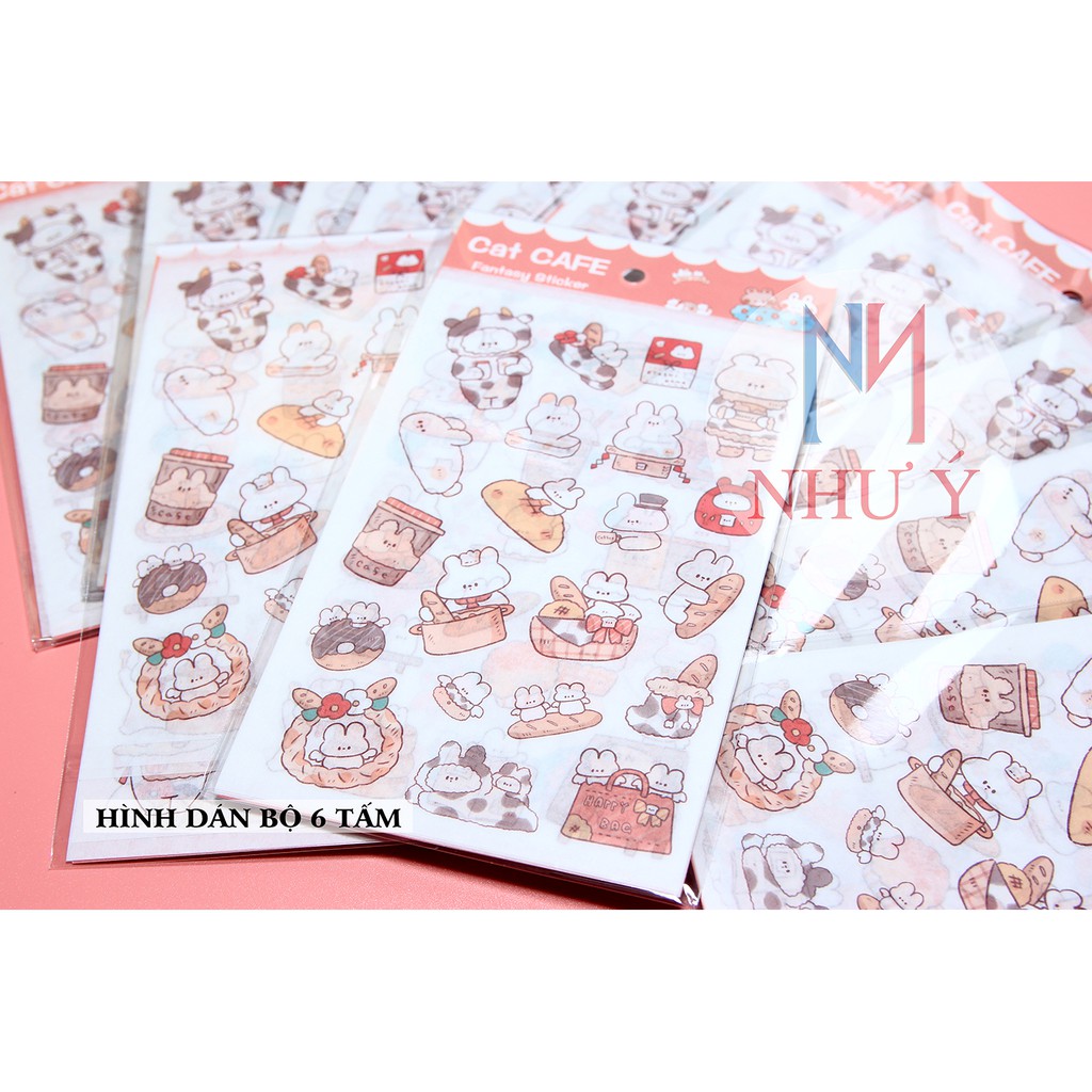 Sticker HÌNH DÁN BỘ 6 TẤM - PHụ kiện Hani