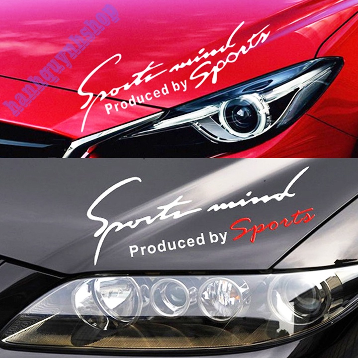 Decal Sport Mind Dán Nắp Capo Ô Tô Xe Hơi Dài 32cm