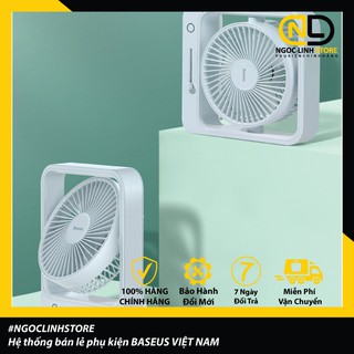 Quạt Để bàn tích điện pin 5400 MaH Baseus Cube Shaking Fan xoay góc 60 độ gió siêu mạnh