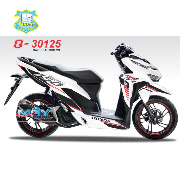 ( Quí khách vui lòng mang ra tiệm cho thợ dán ) Tem vario 150 trắng 30125