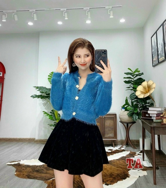 Áo khoác len cardigan lông hàng đẹp Quảng Châu | BigBuy360 - bigbuy360.vn
