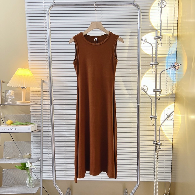 [Ảnh thật/Video]Đầm body liti dáng dài chất thun lạnh sang chảnh Đầm tôn dáng xoè nhẹ