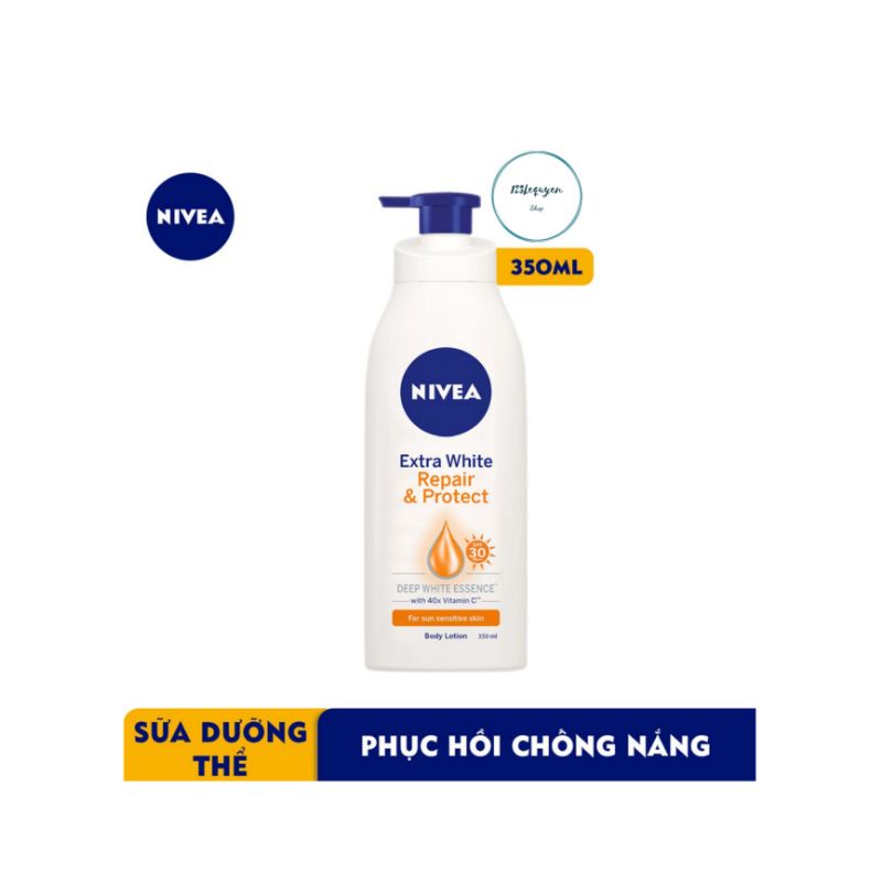 Tinh Chất Dưỡng Thể Dưỡng Trắng Giúp Phục Hồi Và Chống Nắng Nivea spf30 400ml