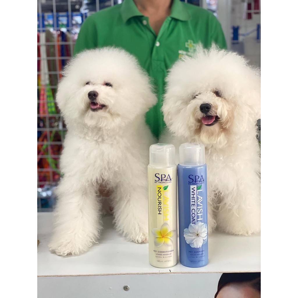 Dầu xả dưỡng lông mềm mượt thơm lâu, cung cấp vitamin cho chó mèo Tropiclean Spa Nourish Conditioner 473ml