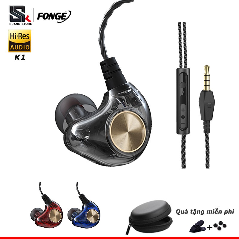 Tai nghe nhét tai Fonge K1 HIFI 3.5mm phong cách thể thao