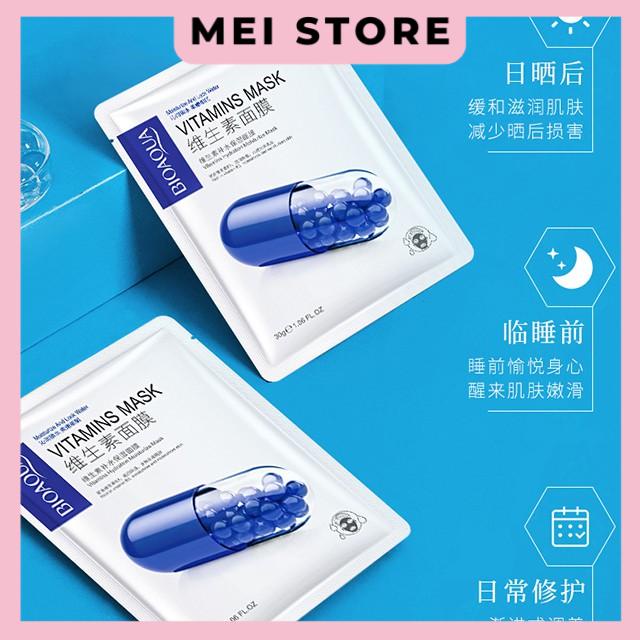 Mặt Nạ Viên Bioaqua Vitamins Mask Soft And Moisturizing Skin Dưỡng Ẩm Se Khít Lỗ Chân Lông