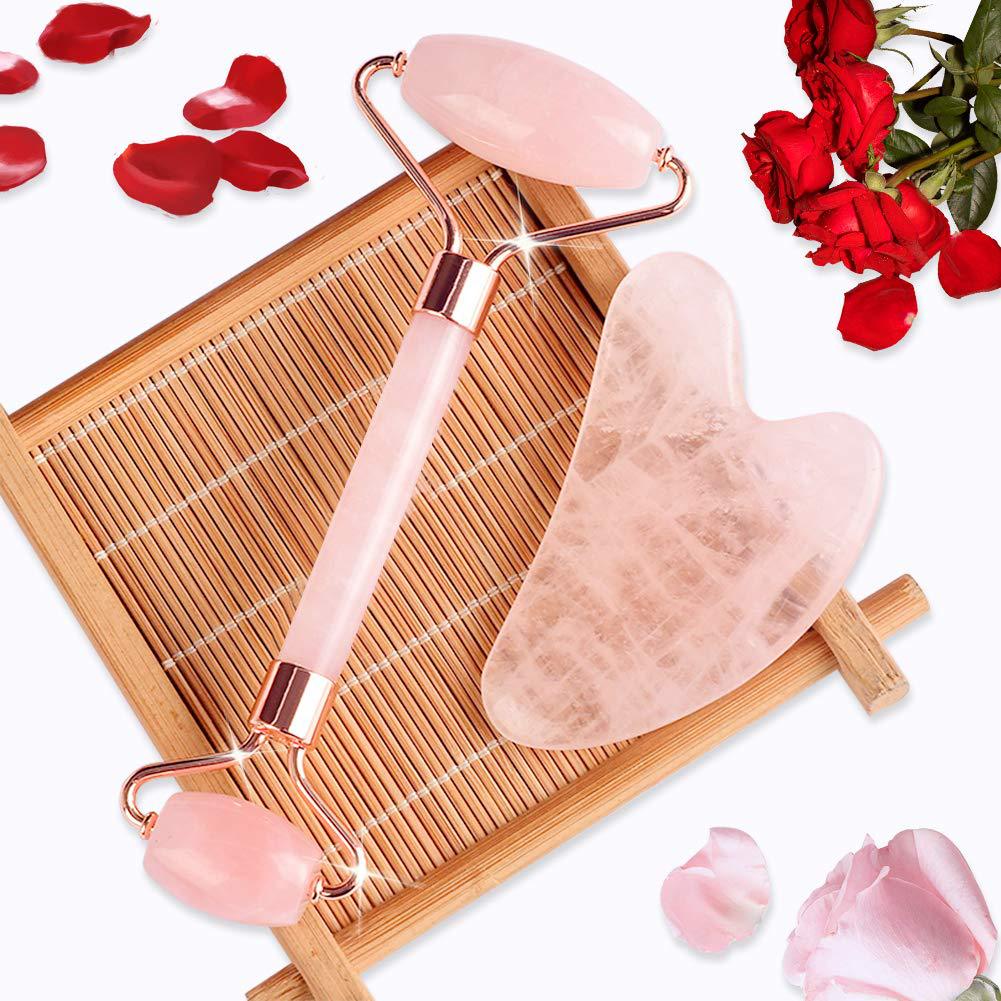 Bộ Sản Phẩm Salorie Gồm Cây Lăn Mát Xa Cơ Thể Và Miếng Cạo Gió Bằng Nhựa Resin Tự Nhiên PS-GS01