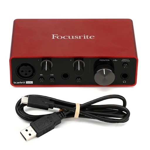 Sound Card Focusrite Scarlett Solo Gen 3 . Âm Thanh Cực Hay , Chuyên Dùng Phòng Thu , Livestream Chuyên Nghiệp