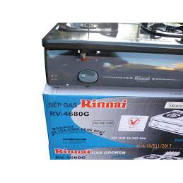 Bếp gas Rinnai RV-4680G - Đánh lửa bằng ic-công nghệ Nhật Bản -bền đẹp ,tiết kiệm gas-bảo hành 24 tháng
