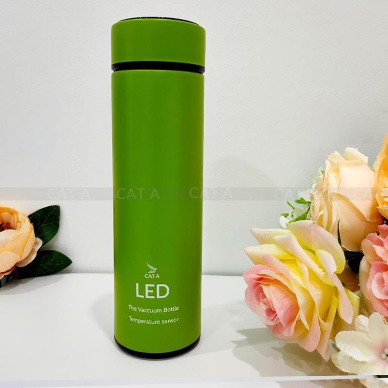 Bình Giữ Nhiệt chất liệu Inox cao cấp dung tích 500ml có hiển thị đèn LED ở nắp bình | BigBuy360 - bigbuy360.vn