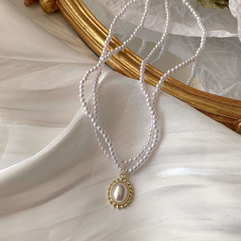 Retro Pearl Necklace 2021 New Trendy Minority Design Multilayer Clavicle Chain