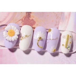 2 charm hoa cúc trang trí móng - phụ kiện nail