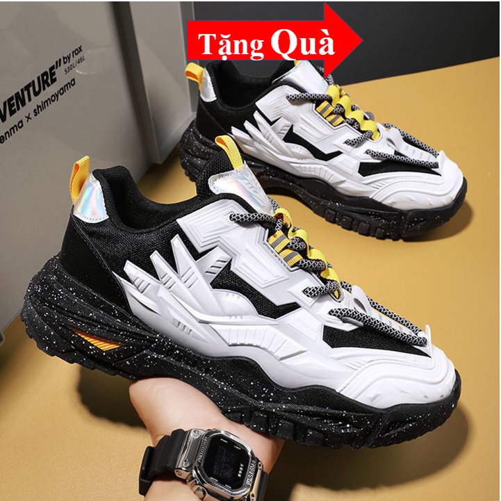 Giày Sneaker Nam Đế Cao Su Non, Giày Nam trend 2023-Tăng Chiều Cao Tự Nhiên