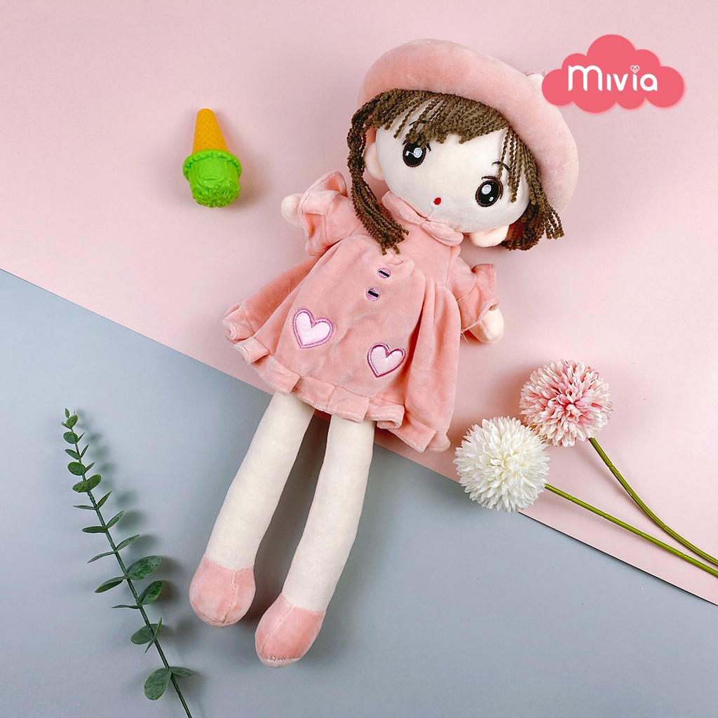 Gấu bông búp bê  váy nhung size 52cm, quà tặng cho bé cao cấp