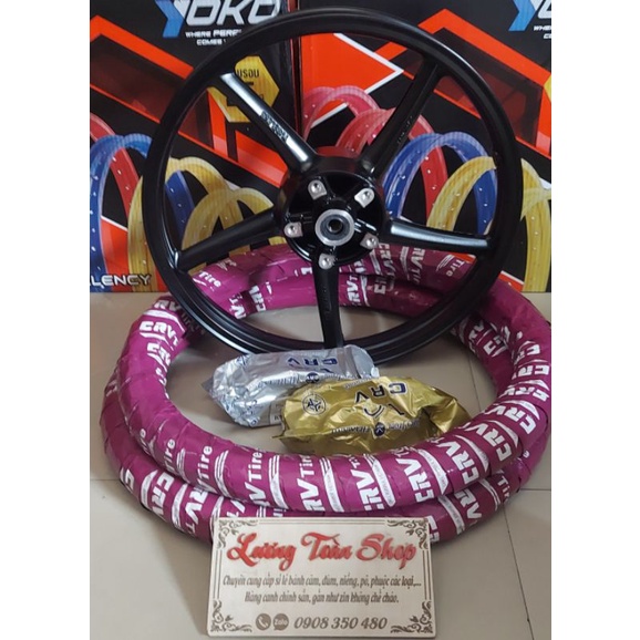 Bánh mâm 5 cây exciter 150/155  bảng 1.61.6 kèm đĩa và vỏ ruột crv 60/70