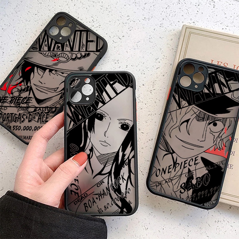 Ốp Điện Thoại Cứng In Hoạt Hình One Piece Cho iPhone 11 13 12 Pro SE 2020 iPhone X XS 8 7 Plus