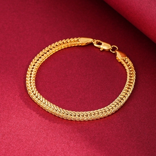 Vòng Tay Kim Loại Mạ Vàng 18k Đơn Giản Thời Trang Phong Cách Hip Hop