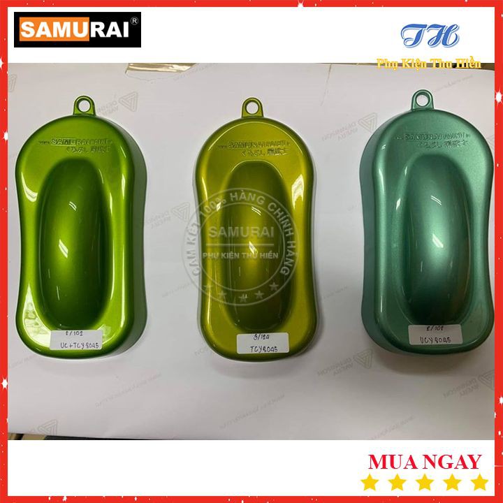 Sơn Xịt Samurai Màu Xanh Lá - Mã UCY8045 + TCY8045 Hệ Thống 2 Lớp Màu Yamaha