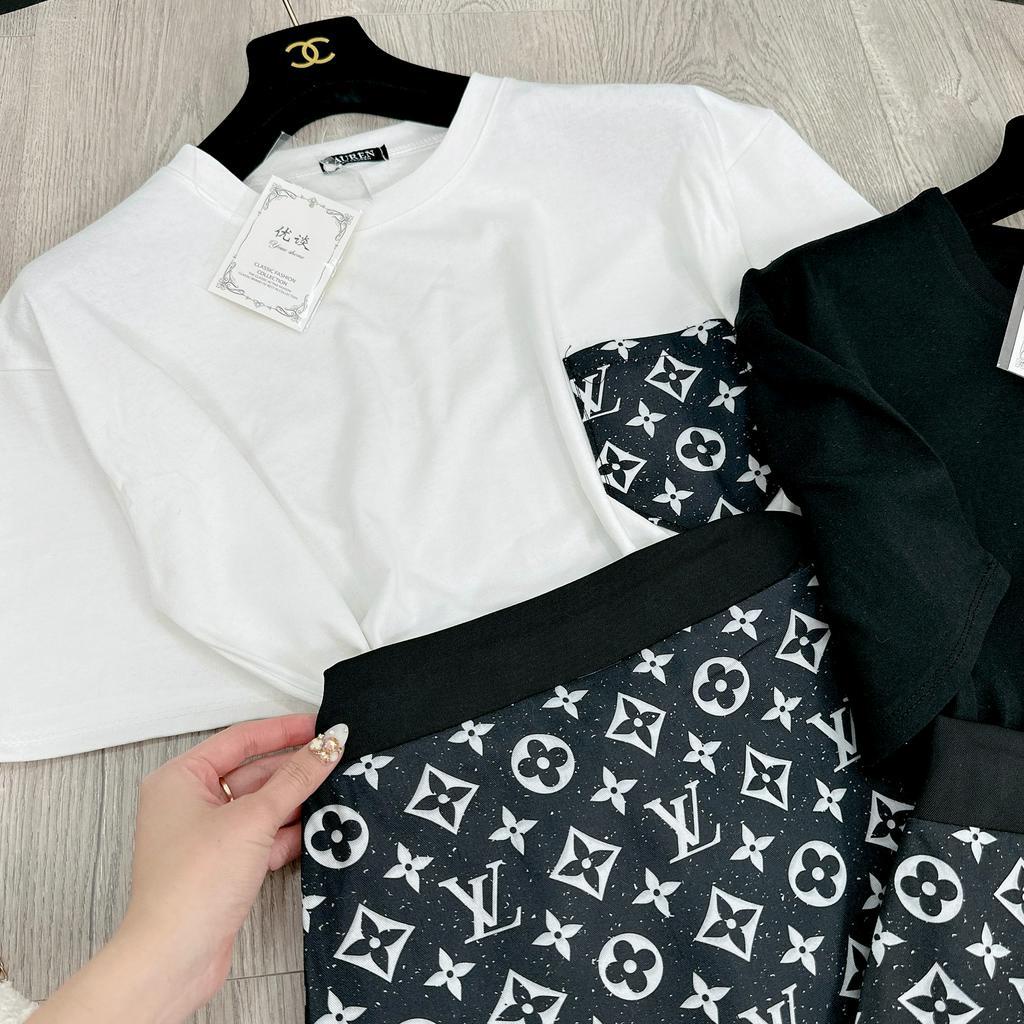 Set áo phông phối túi mix chân váy  siêu xinh BN669