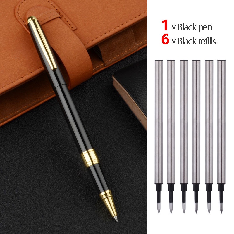 7PCS ruột bút mực ngòi 0.5mm bằng thép không gỉ chất lượng cao