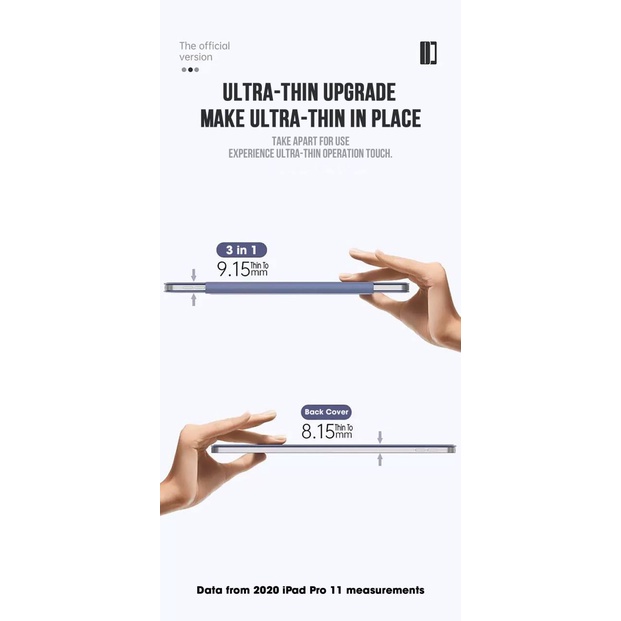 Bao Da Calstone New series Magnetic 3in1 IPad mini 6 ~ Air4 Air5 ~ 2020 2021 Pro 11 ~ 2020 2021 Pro 12.9