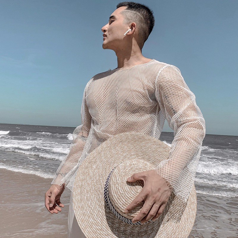 Áo thun lưới nam đi biển | BigBuy360 - bigbuy360.vn